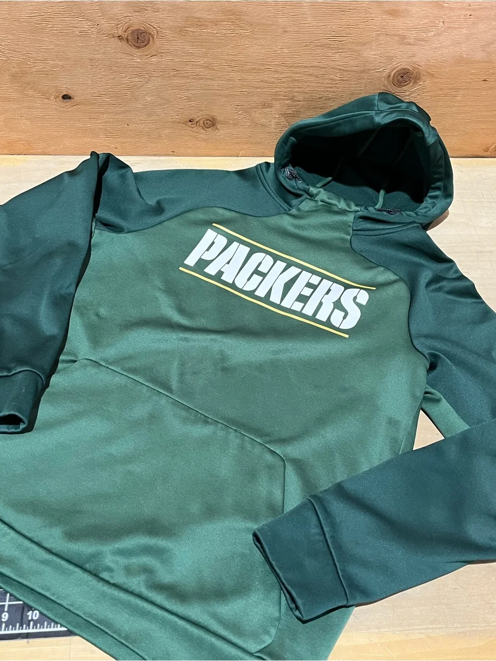 Nike Green Packers Crewneck Hoodie with White Logo